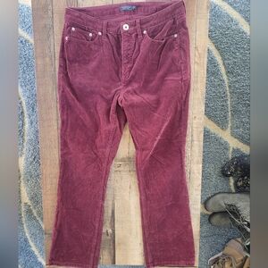 Vineyard Vines Burgandy Corduroy Pants, Women's 29 Short